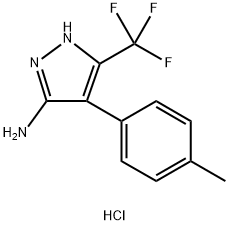 4-p-Tolyl-5-trifluoromethyl-2H-pyrazol-3-ylaminehydrochloride 구조식 이미지