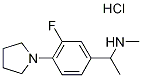 1-(3-fluoro-4-pyrrolidin-1-ylphenyl)-N-methylethanamine 구조식 이미지