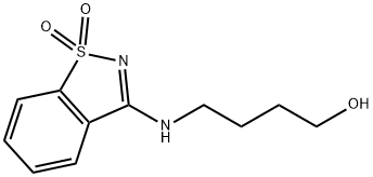 1-butanol, 4-[(1,1-dioxido-1,2-benzisothiazol-3-yl)amino]- 구조식 이미지