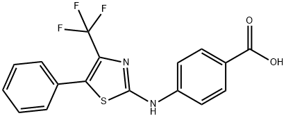 benzoic acid, 4-[[5-phenyl-4-(trifluoromethyl)-2-thiazolyl 구조식 이미지