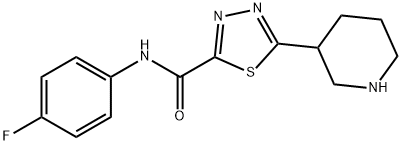 1,3,4-thiadiazole-2-carboxamide, N-(4-fluorophenyl)-5-(3-p Structure