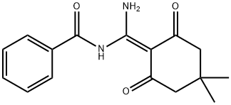 benzamide, N-[amino(4,4-dimethyl-2,6-dioxocyclohexylidene) Structure