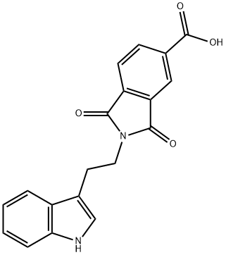 2-[2-(1H-Indol-3-yl)ethyl]-1,3-dioxoisoindoline-5-carboxylic acid Structure