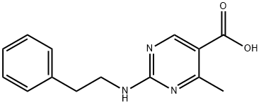 4-Methyl-2-[(2-phenylethyl)amino]pyrimidine-5-carboxylic acid 구조식 이미지