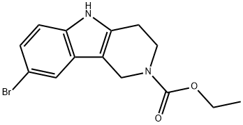 Ethyl 8-bromo-1,3,4,5-tetrahydro-2H-pyrido[4,3-b]indole-2-carboxylate 구조식 이미지