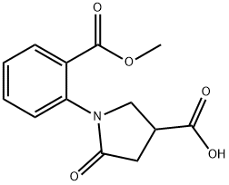 1-[2-(Methoxycarbonyl)phenyl]-5-oxopyrrolidine-3-carboxylic acid Structure