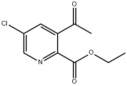 Ethyl 3-acetyl-5-chloro-2-pyridinecarboxylate 구조식 이미지