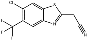 2-[6-Chloro-5-(trifluoromethyl)-1,3-benzothiazol-2-yl]acetonitrile Structure