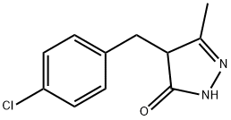 4-(4-Chlorobenzyl)-5-methyl-2,4-dihydro-3H-pyrazol-3-one 구조식 이미지