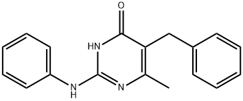 2-Anilino-5-benzyl-6-methylpyrimidin-4(3H)-one Structure