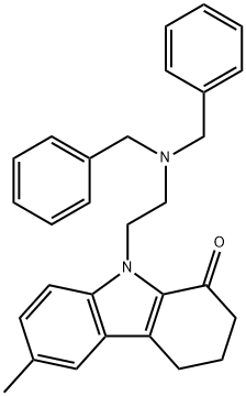 9-[2-(Dibenzylamino)ethyl]-6-methyl-2,3,4,9-tetrahydro-1H-carbazol-1-one Structure