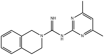 N-(4,6-Dimethylpyrimidin-2-yl)-3,4-dihydroisoquinoline-2(1H)-carboximidamide 구조식 이미지