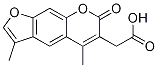 (3,5-Dimethyl-7-oxo-7H-furo[3,2-g]chromen-6-yl)-acetic acid Structure