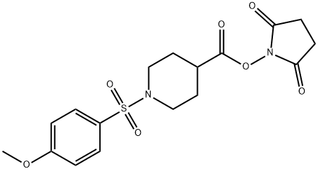 1-[({1-[(4-Methoxyphenyl)sulfonyl]piperidin-4-yl}carbonyl)oxy]pyrrolidine-2,5-dione Structure