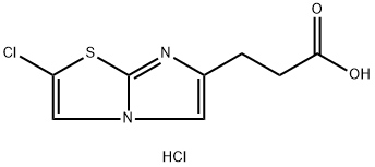 3-(2-Chloroimidazo[2,1-b][1,3]thiazol-6-yl)-propanoic acid hydrochloride 구조식 이미지