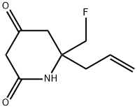 6-Allyl-6-(fluoromethyl)piperidine-2,4-dione Structure