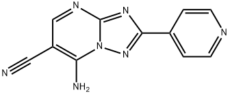 7-Amino-2-pyridin-4-yl[1,2,4]triazolo-[1,5-a]pyrimidine-6-carbonitrile 구조식 이미지