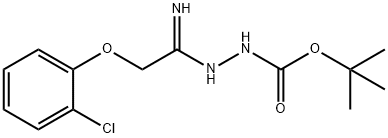 N'-[1-Amino-2-(2-chlorophenoxy)ethylidene]-hydrazinecarboxylic acid tert-butyl ester Structure