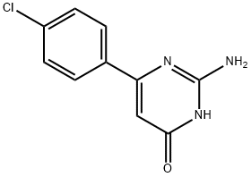 2-Amino-6-(4-chlorophenyl)pyrimidin-4(3H)-one 구조식 이미지