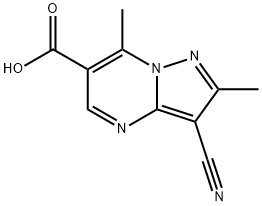3-Cyano-2,7-dimethylpyrazolo[1,5-a]pyrimidine-6-carboxylic acid Structure