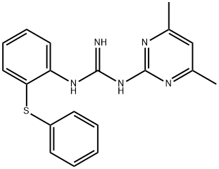 N-(4,6-Dimethylpyrimidin-2-yl)-N'-[2-(phenylthio)-phenyl]guanidine 구조식 이미지