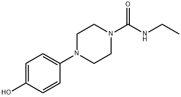 1-(4-Hydroxypehnyl)-4-ethylcarbamoyl-piperazine 구조식 이미지