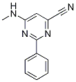 6-(Methylamino)-2-phenylpyrimidine-4-carbonitrile 구조식 이미지