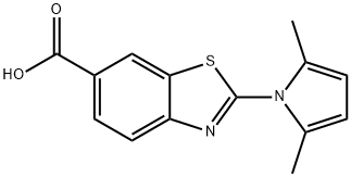 2-(2,5-Dimethyl-1H-pyrrol-1-yl)-1,3-benzothiazole-6-carboxylic acid Structure