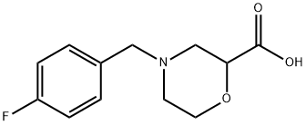 4-(4-Fluoro-benzyl)-morpholine-2-carboxylic acid Structure