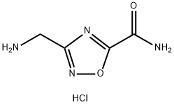 3-Aminomethyl-[1,2,4]oxadiazole-5-carboxylic acid amide hydrochloride Structure