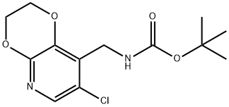 tert-Butyl ((7-chloro-2,3-dihydro-[1,4]dioxino-[2,3-b]pyridin-8-yl)methyl)carbamate Structure