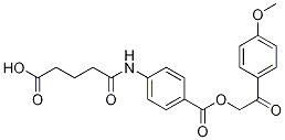 5-[(4-{[2-(4-Methoxyphenyl)-2-oxoethoxy]carbonyl}-phenyl)amino]-5-oxopentanoic acid Structure