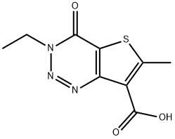 3-Ethyl-6-methyl-4-oxo-3,4-dihydrothieno-[3,2-d][1,2,3]triazine-7-carboxylic acid 구조식 이미지