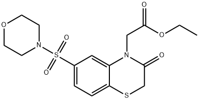 Ethyl [6-(morpholin-4-ylsulfonyl)-3-oxo-2,3-dihydro-4H-1,4-benzothiazin-4-yl]acetate Structure