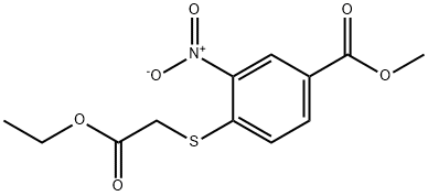 Methyl 4-[(2-ethoxy-2-oxoethyl)-thio]-3-nitrobenzoate 구조식 이미지