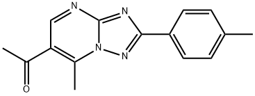 1-[7-Methyl-2-(4-methylphenyl)[1,2,4]triazolo-[1,5-a]pyrimidin-6-yl]ethanone 구조식 이미지