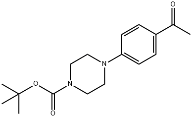 tert-Butyl 4-(4-acetylphenyl)-piperazine-1-carboxylate 구조식 이미지