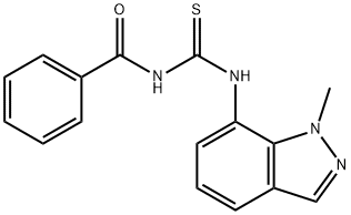 N-{[(1-Methyl-1H-indazol-7-yl)-amino]carbonothioyl}benzamide Structure