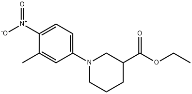 Ethyl 1-(3-methyl-4-nitrophenyl)-piperidine-3-carboxylate 구조식 이미지