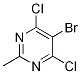 5-BROMO-4,6-DICHLORO-2-METHYLPYRIMIIDNE 구조식 이미지