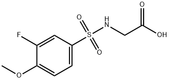 N-[(3-Fluoro-4-methoxyphenyl)sulphonyl]glycine 구조식 이미지
