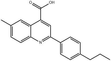 6-METHYL-2-(4-PROPYLPHENYL)QUINOLINE-4-CARBOXYLICACID Structure