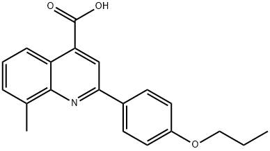 8-METHYL-2-(4-PROPOXYPHENYL)QUINOLINE-4-CARBOXYLIC ACID 구조식 이미지