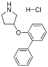 3-([1,1''-BIPHENYL]-2-YLOXY)PYRROLIDINEHYDROCHLORIDE Structure