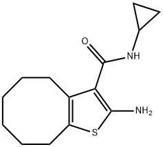 2-AMINO-N-CYCLOPROPYL-4,5,6,7,8,9-HEXAHYDROCYCLOOCTA[B]THIOPHENE-3-CARBOXAMIDE Structure