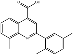 2-(2,5-DIMETHYLPHENYL)-8-METHYLQUINOLINE-4-CARBOXYLIC ACID 구조식 이미지