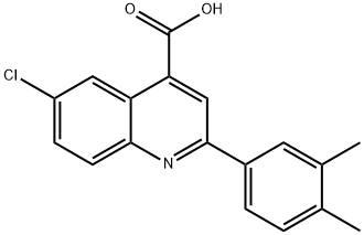 6-CHLORO-2-(3,4-DIMETHYLPHENYL)QUINOLINE-4-CARBOXYLIC ACID 구조식 이미지