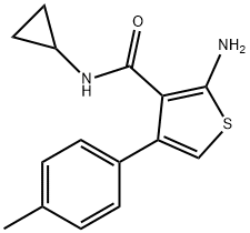 2-AMINO-N-CYCLOPROPYL-4-(4-METHYLPHENYL)THIOPHENE-3-CARBOXAMIDE Structure