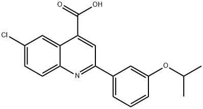 6-CHLORO-2-(3-ISOPROPOXYPHENYL)QUINOLINE-4-CARBOXYLIC ACID Structure
