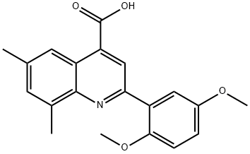 2-(2,5-DIMETHOXYPHENYL)-6,8-DIMETHYLQUINOLINE-4-CARBOXYLIC ACID 구조식 이미지
